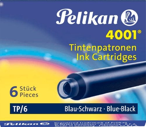 TINTA ESTILOG.PELIKAN 6 CART.TP/6 AZ/NG